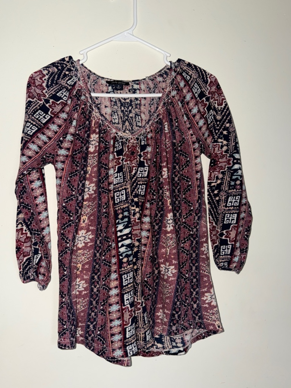 Lucky Brand 1990 Floral Blouse Peasant top small petite
Viscose linen blend